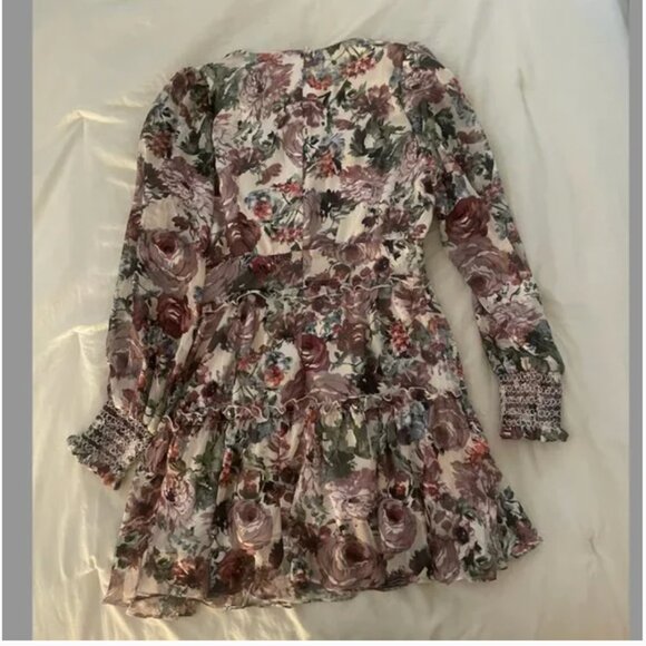 ⭐️ Ruffle Peasant V Neck Hipster Wedding Formal Classy Party Hippie Glam Dress - Picture 7 of 8